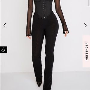 ERIN- BLACK MESH TROUSERS